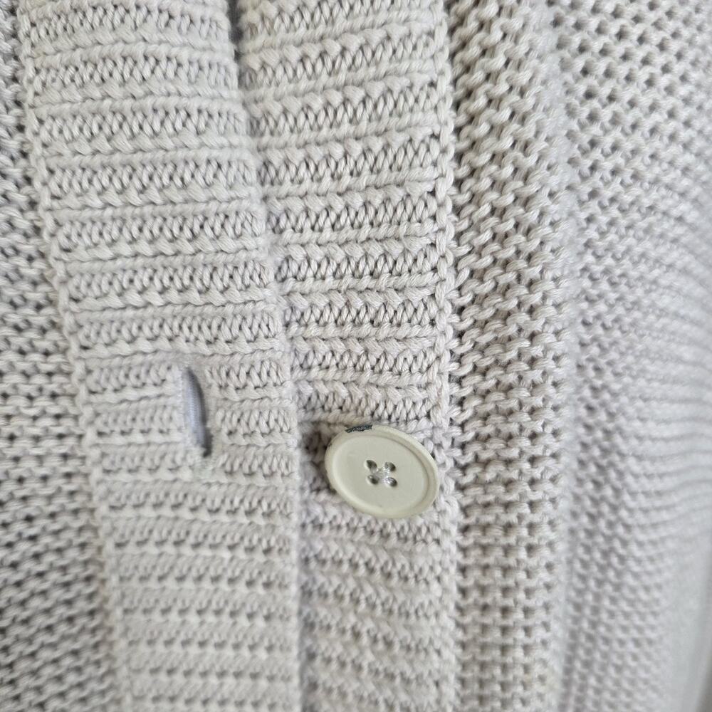 T alexander Wang Beige Chunky Knit Cotton Cardigan Sweater Size Medium Slouchy - Picture 5 of 7